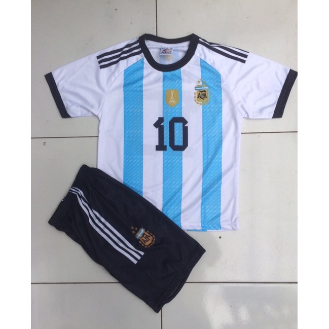 免費送貨球衣 MESSI 阿根廷國家隊 5-12 歲兒童帶球