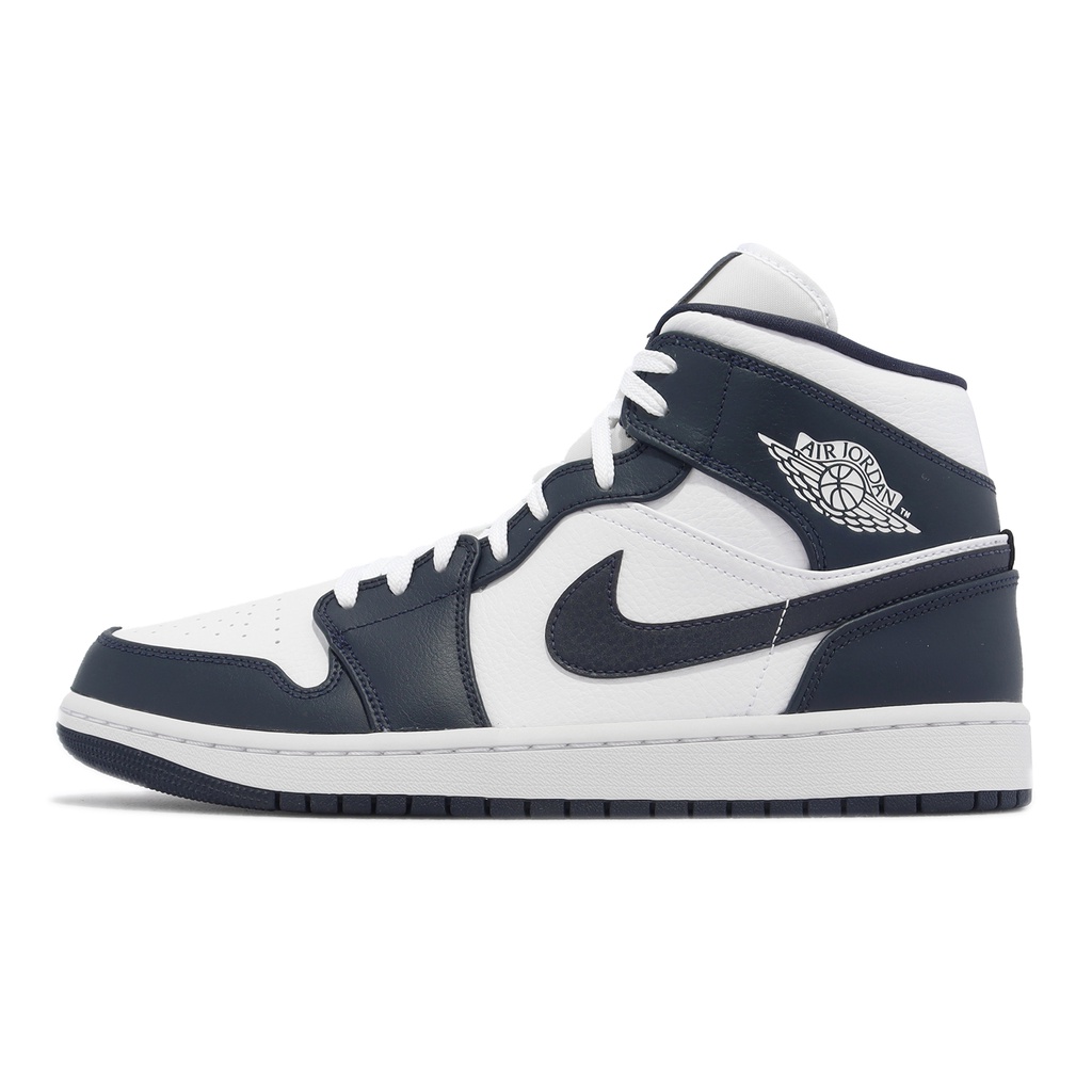 Air Jordan 1 Mid Obsidian 黑曜石 白 深藍 AJ1 男鞋 【ACS】 554724-174