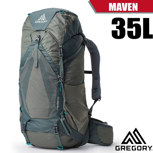 【美國 GREGORY】女 Maven 35多功能健行登山背包.透氣背網背包.適自助旅行.登山健行_氦灰綠_143364