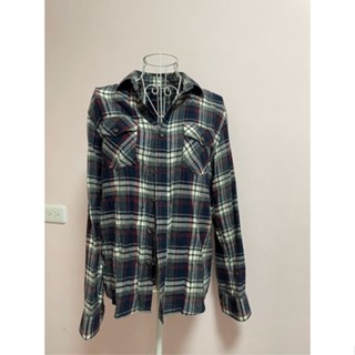 二手衣物．男 Hang ten 格紋休閒襯衫 M