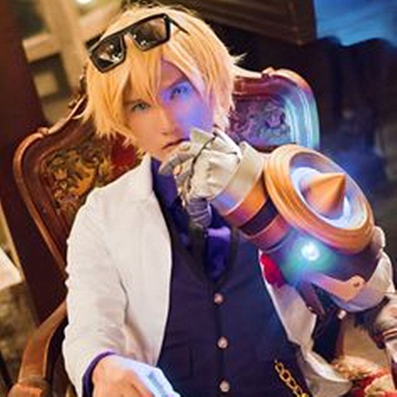 免運 游戲lol英雄聯盟伊澤瑞爾cos服白燕尾服EZ光執事皮膚 cosplay服裝 cos漫展