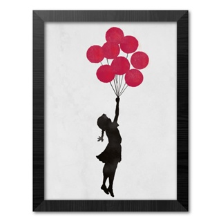 Banksy 氣球女孩 含框藝術畫/班克西