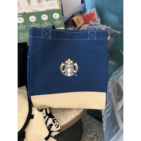 &lt;桑普小樣&gt; Starbucks 星巴克  藍色女神提背袋