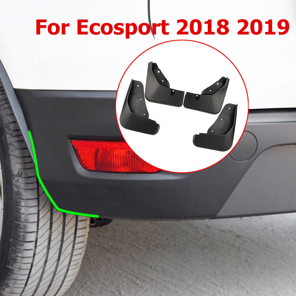 4 件適用於福特 New Ecosport 2 MK2 2017 2018 2019 2020 + 擋泥板擋泥板擋泥板防