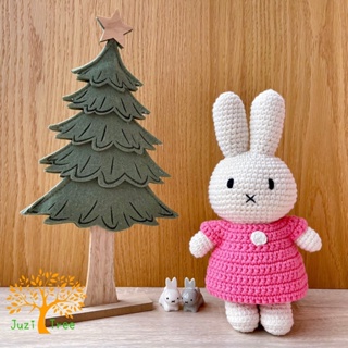 🌷橘荷屋🌷 現貨❤ 荷蘭 Just Dutch 手工編織娃娃 素色系列 米飛兔 米菲兔 miffy + 桃紅洋裝