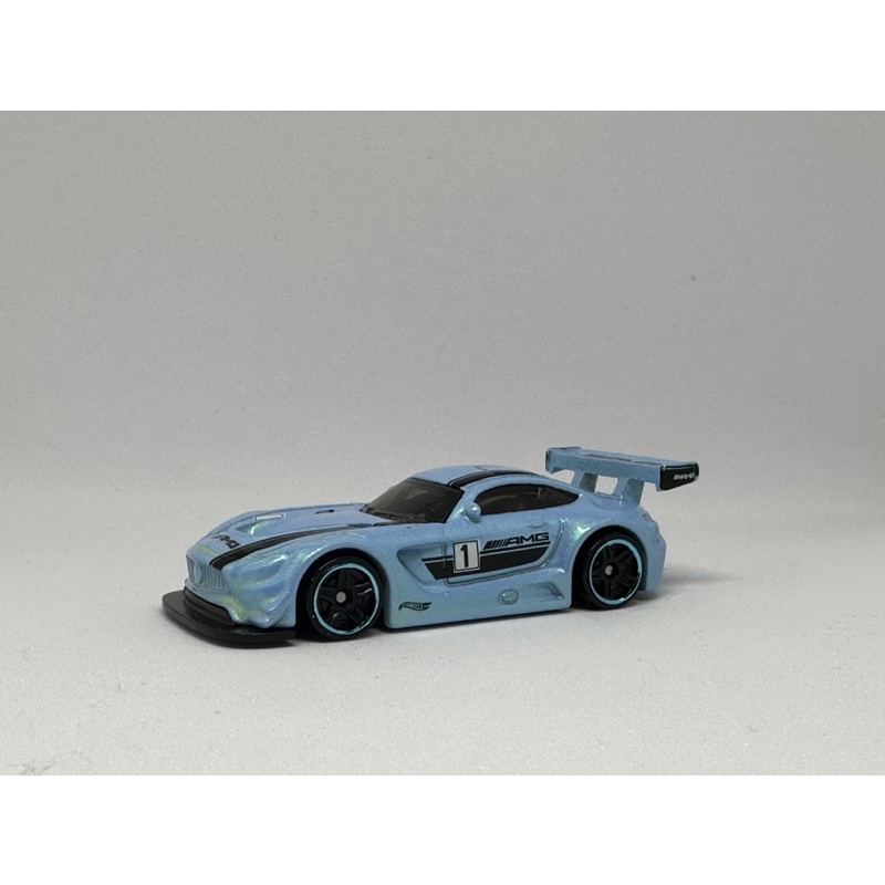 風火輪 小汽車 模型車 Hot Wheels ‘16 Mercedes AMG GT3 賓士 Benz 淺藍 跑車 絕版