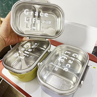 一體式不鏽鋼餐盒 二格餐盒 分格餐盒 不鏽鋼便當盒【現貨】大容量便當盒 環保餐盒