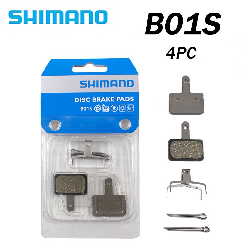 4 件裝 Shimano Mtb 自行車剎車片 B01S 適用於公路自行車盤式剎車片
