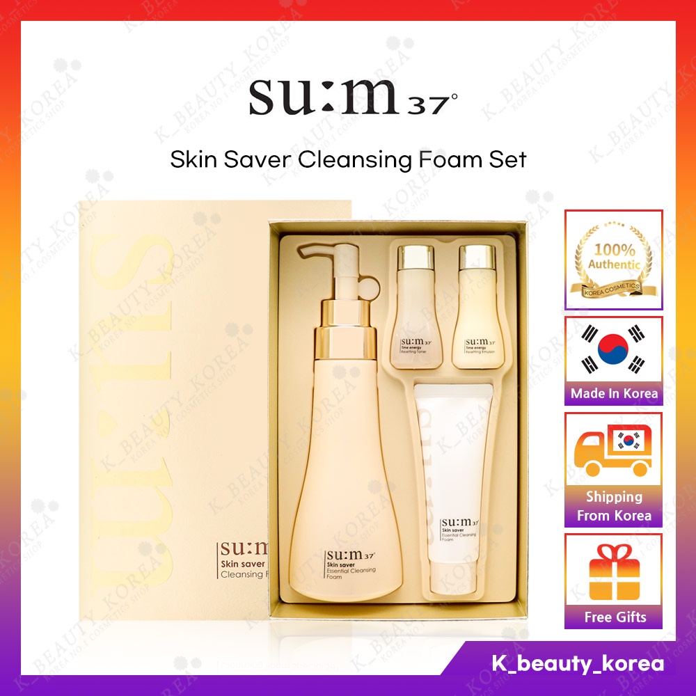 [SU:M37] Sum37 Skin Saver Essential 潔面泡沫特別套裝/面部護膚潔面潔面乳 [Prem