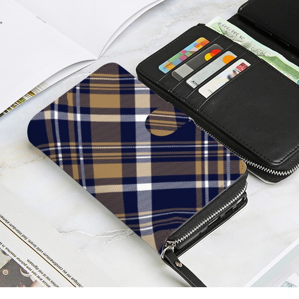 韓國菱格紋拉鍊錢包皮套 ASUS ZenFone 10 Zenfone 9 8 Flip 手機殼保護殼保護套手機套