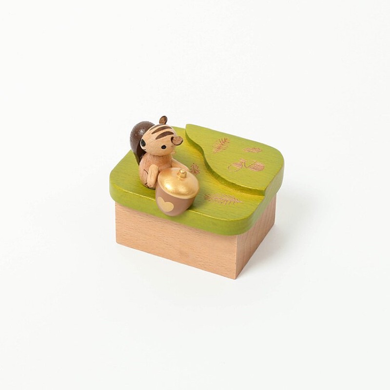 【松鼠與橡實】小木盒音樂盒．松鼠．橡實