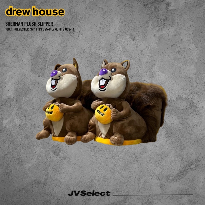 【J.V Select】Drew house Sherman Plush Slipper 松鼠 絨毛 拖鞋