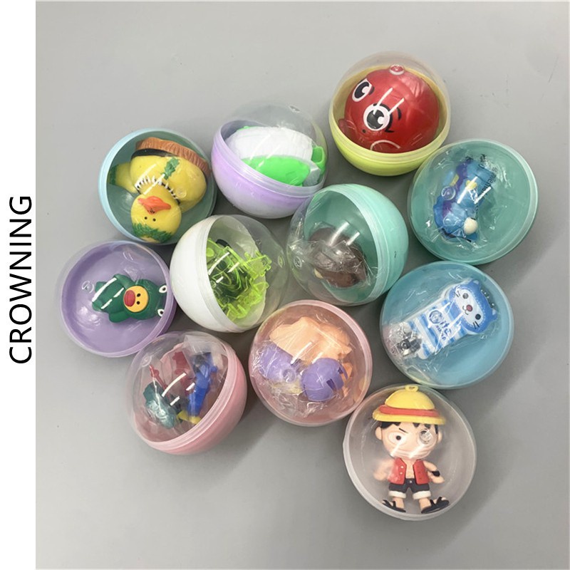 CROWNING💎65mm馬卡龍混裝圓形扭蛋 投幣遊戲扭蛋機兒童彩蛋玩具球 兒童玩具 F329