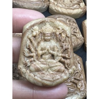 D8162 天然泰國龍宮舍利原礦 龍宮舍利 靈骨舍利跳出 帶眼 雕刻 千手觀音 雕工細緻 墜子 墜飾 已打吊墜孔