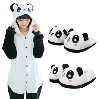 熊貓連體衣冬季 Kigurumi 連體衣女睡衣動漫服裝成人法蘭絨睡衣睡衣