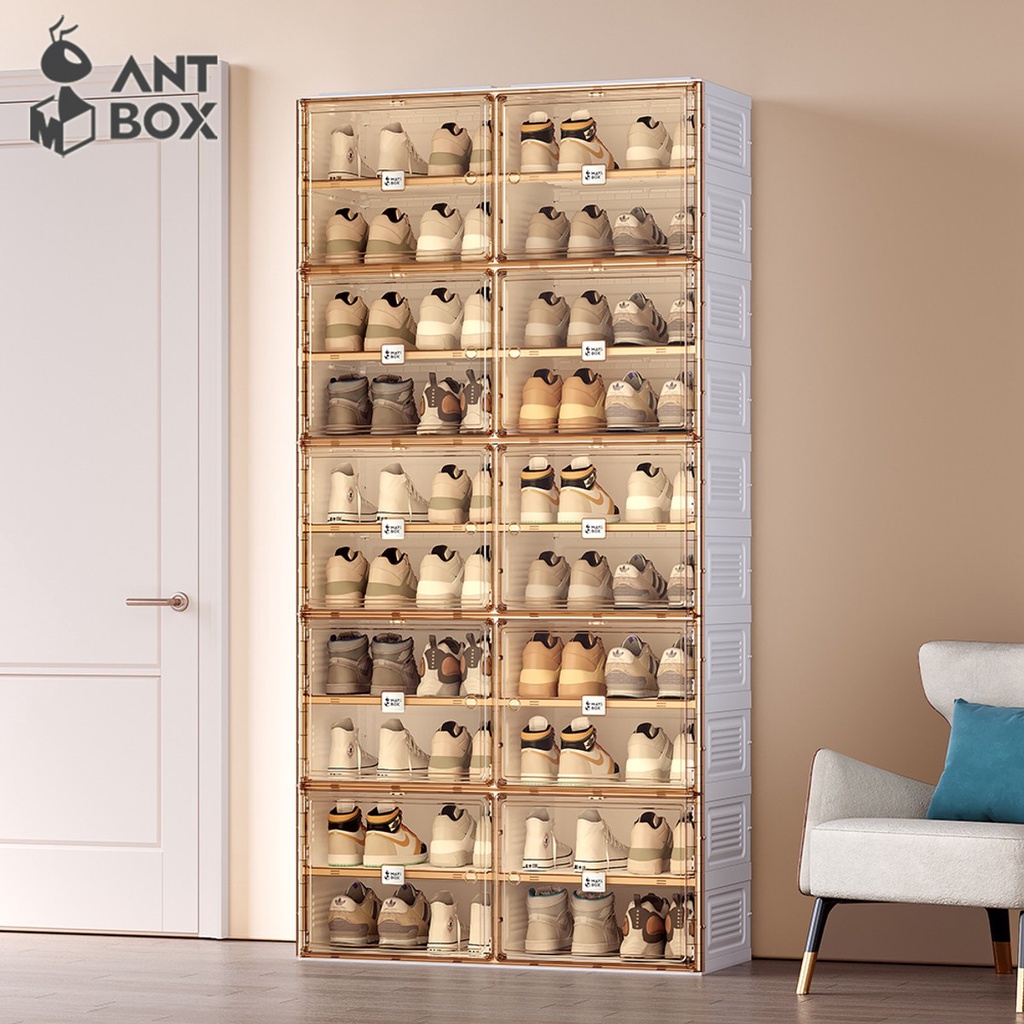 【hoi! 好好生活】【ANTBOX 螞蟻盒子】免安裝折疊式鞋櫃20格/DIY商品