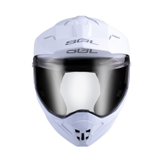SOL SM-6P 安全帽 SM6P 素色 白色 內藏墨鏡 CNS加強型 耳機曹 眼鏡溝槽 全罩 汽水帽 可樂帽
