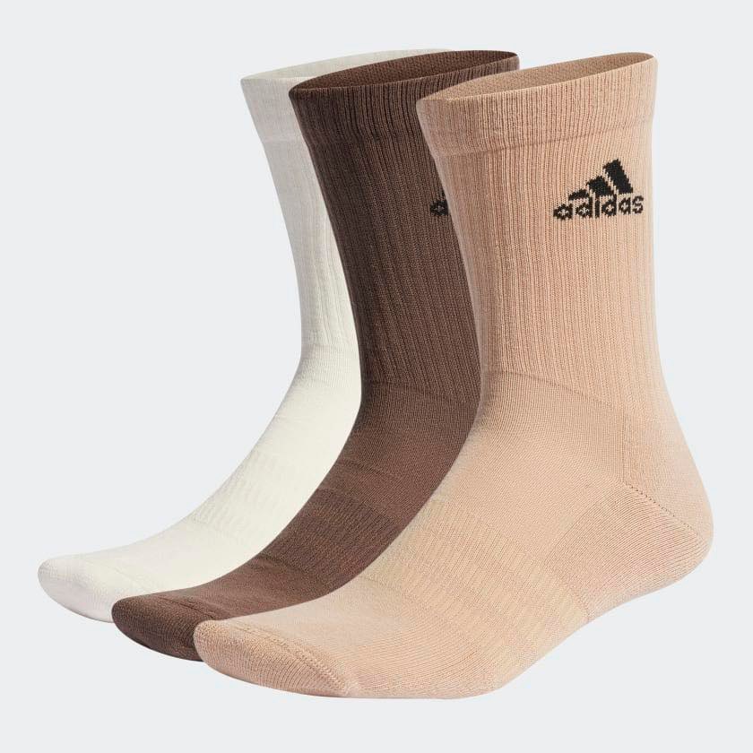 ADIDAS愛迪達 男女款 運動中統襪 運動襪 IC1315 米白 奶茶 咖啡色 3雙一組 公司貨 現貨
