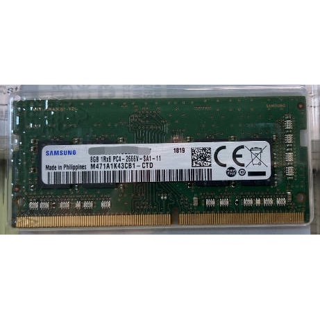 (二手)SAMSUNG 8GB*2張 PC4-2666V 1RX8 DDR4-2666 DDR4