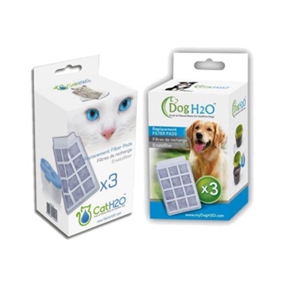 ★Petshop寵物網★Dog＆Cat H2O 有氧濾水機活性炭濾棉3入 (犬貓水機共用) 濾棉