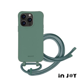 INJOY｜iPhone 16/15/14/13/SE3 可拆式 Urban Basic 夜幕綠 背繩防摔手機殼