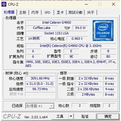 八代 Intel Celeron G4900 CPU 二手功能正常