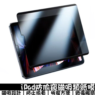 防偷窺磁吸類紙膜 適用iPad 10 mini5/6 iPad Pro Air4/5 書寫膜 保護貼 磁吸保護貼 畫圖膜