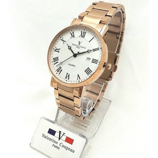 手錶 全新 范倫鐵諾 玫瑰金防水時尚腕錶 61605AAR 羅馬面 男錶 女錶 石英錶valentino coupeau