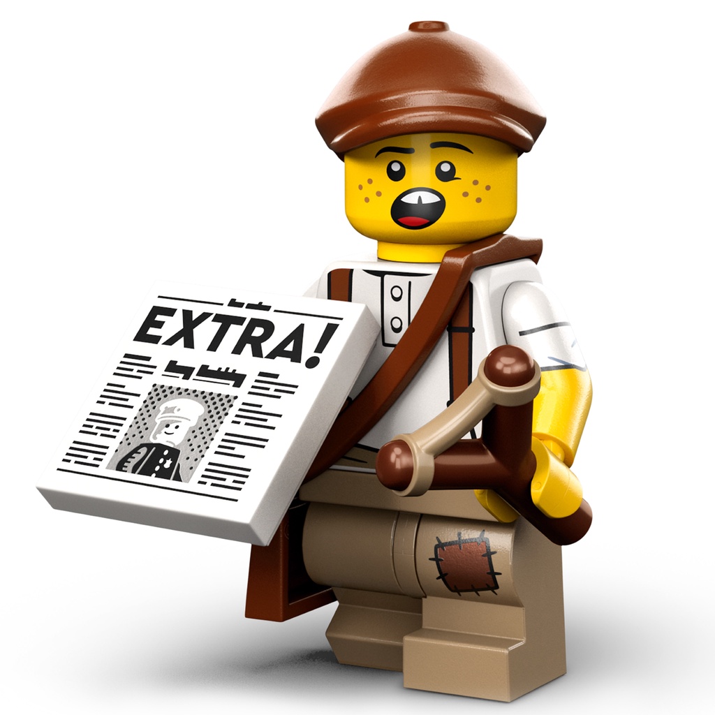 ［想樂］『人偶』全新 樂高 LEGO 71037 12 第24代人偶包 送報小弟 Newspaper Kid