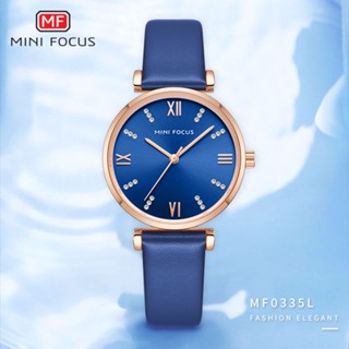 附發票【MINI FOCUS專櫃正品 臺灣品牌店】2024新款品牌簡約時尚女手錶日本機芯防水鑲鑽真皮表帶進口機芯非機械錶