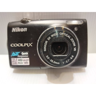 破屏 零件機 NIKON COOLPIX S5100 數位相機 不附電池 # 6A