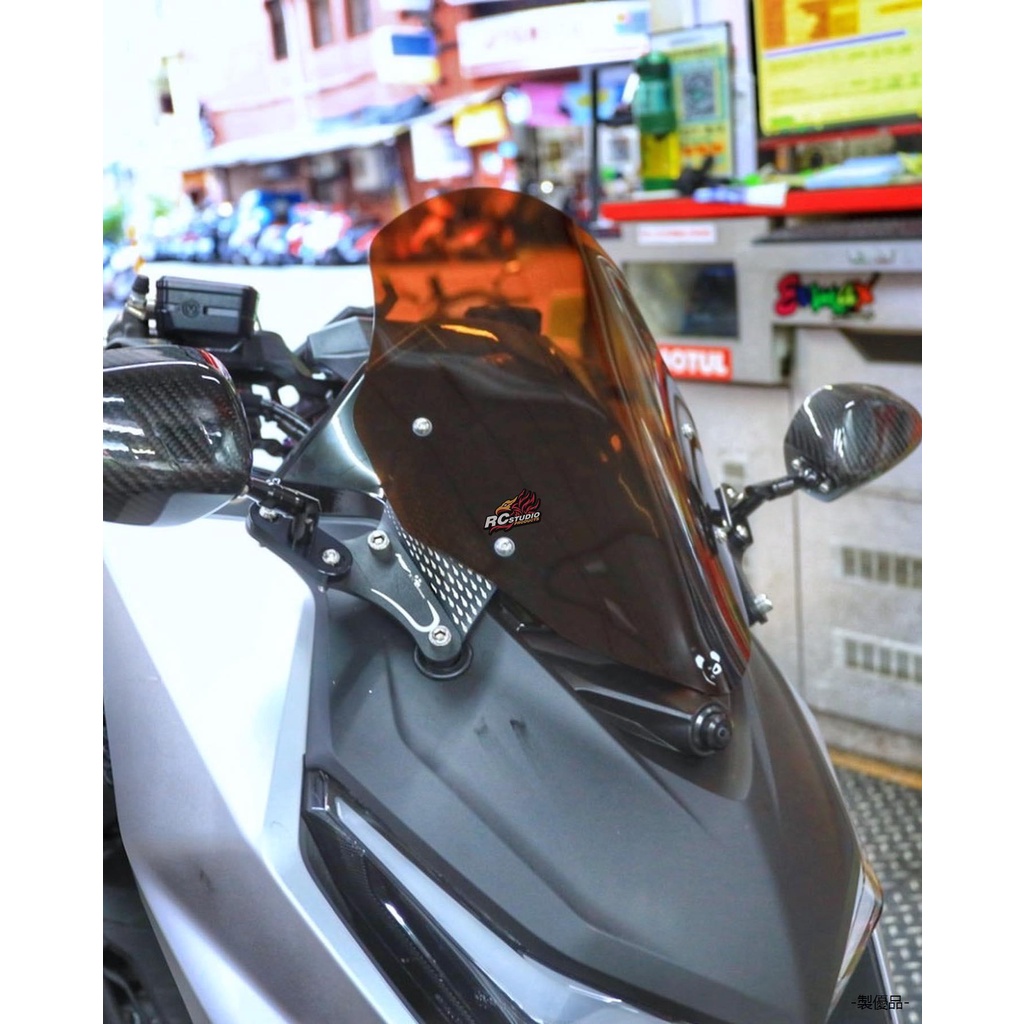 KYMCO KRV180重機配件臺灣BADPANDA千力摩KYMCO光陽KRV180改裝風鏡碳纖維風鏡風擋