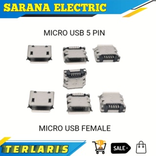 Micro USB B 型母頭 5PIN 連接器插座 5PIN 連接器