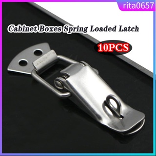 10pcs/set Cabinet Boxes Spring Loaded Toggle Lock Clasp Boxe