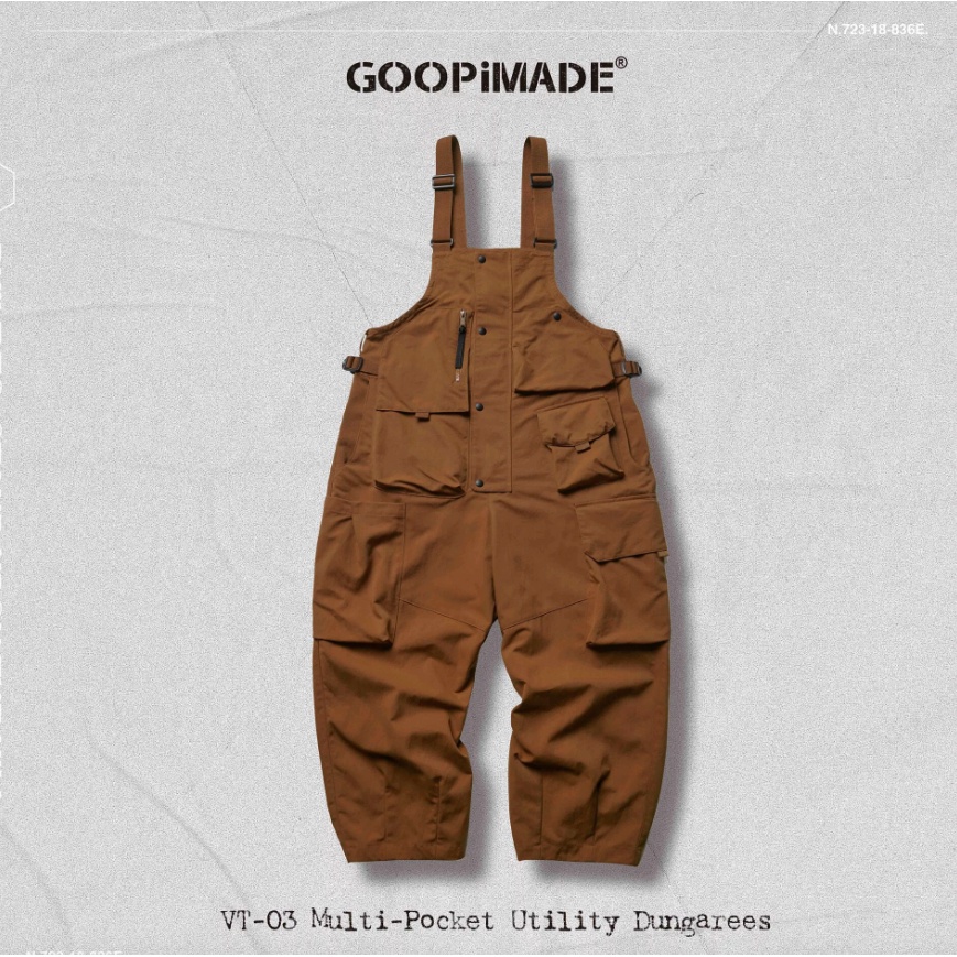 Goopi VT-03 Multi-Pocket Utility Dungarees Pumpkin 3號 絕版吊帶褲