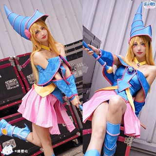 次元電臺 遊戲王Yu-Gi-Oh黑魔導女孩cos服女套裝動漫cosplay全套