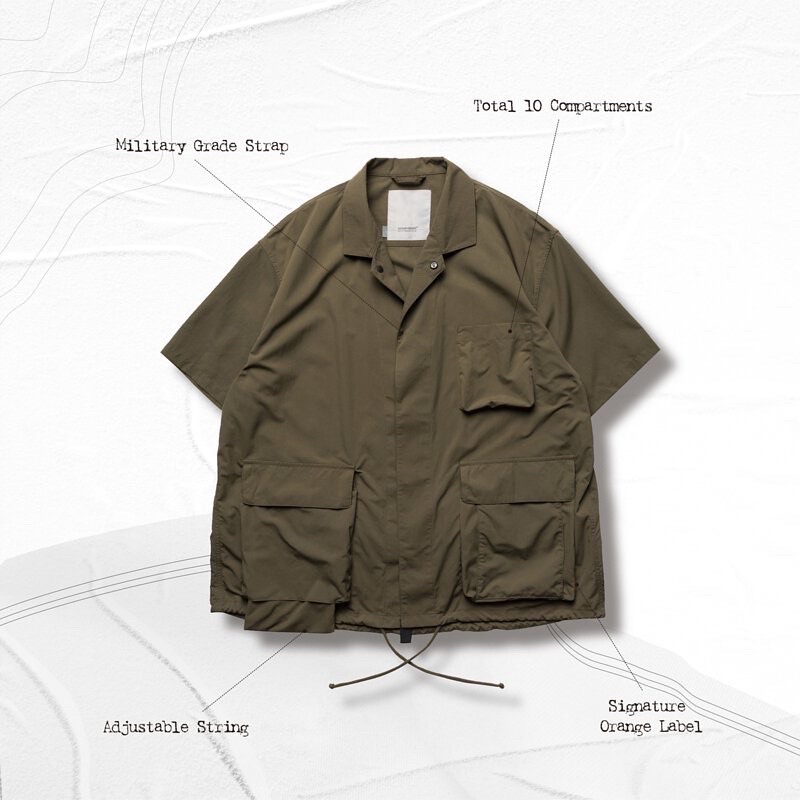 Goopi "TS-02" Functional M-Shirt - Sage Green 短袖襯衫goopimade