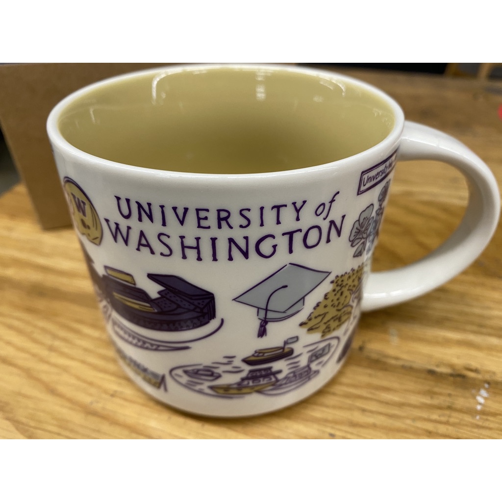 美國連線 生日禮物 慢咖啡 星巴克 城市杯 evergreen 華盛頓州 西雅圖 派克市場 城市 馬克杯