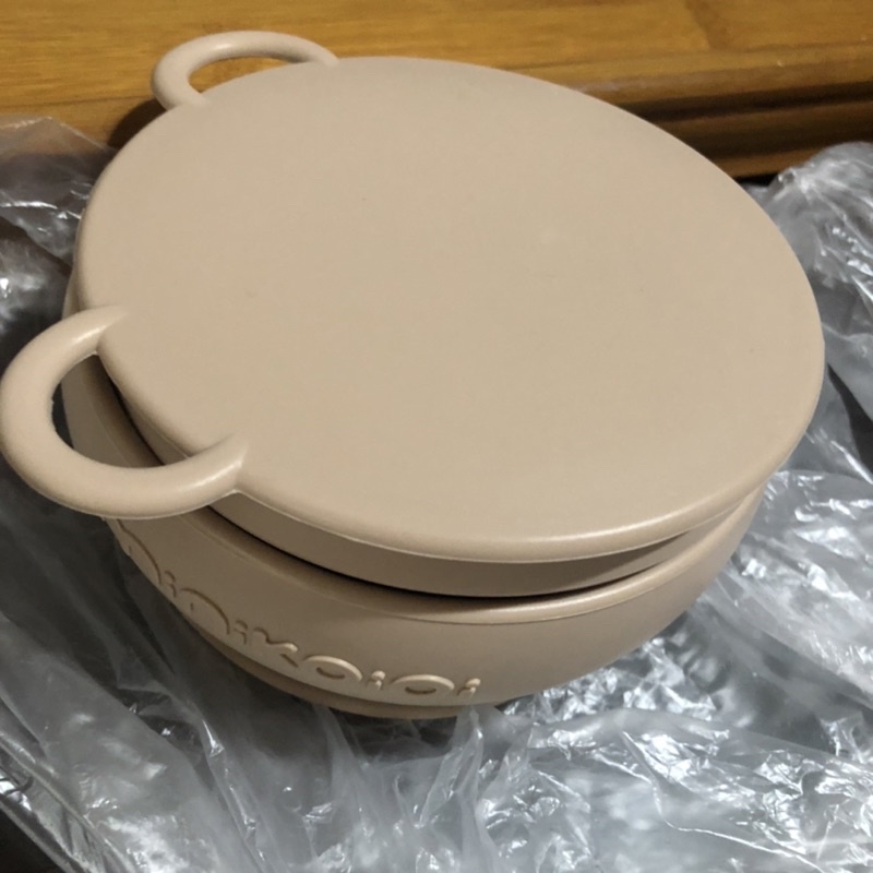 Minikoioi - 防滑矽膠吸盤碗 - 奶茶杏 全新 已拆盒