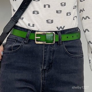 臺灣熱賣真牛皮皮帶女真皮韓版休閒百搭牛仔褲腰帶女士綠色新款褲帶時尚