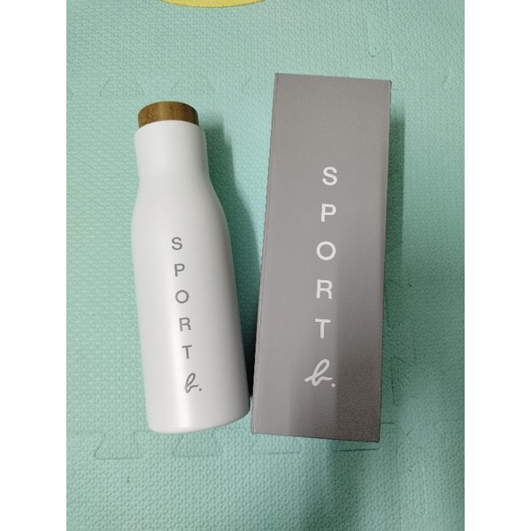 【SPORT b.】保溫瓶-白-木紋蓋
