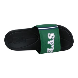 NBA 男女限量-隊徽拖鞋-獨行俠隊(臺灣製 海邊 戲水 游泳「DSDAL-BLK01」 綠白