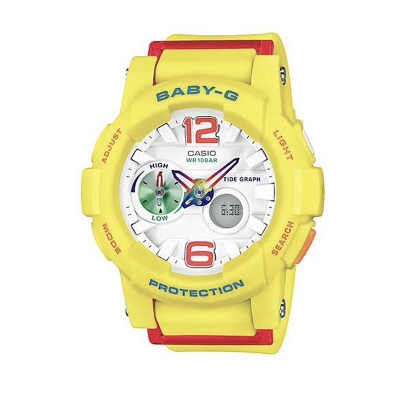 全新 ❣️CASIO BABY-G 雙顯電子錶-白/黃(BGA-180-9B #兒童手錶 #女錶 #運動錶 #BAbyG