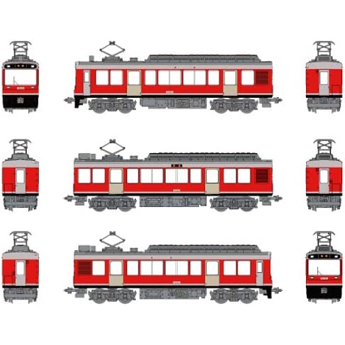 八田元氣小棧:日版 全新 N比例火車模型 MODEMO 箱根登山鐵道 2000型 NT163 初代塗裝電車3輛