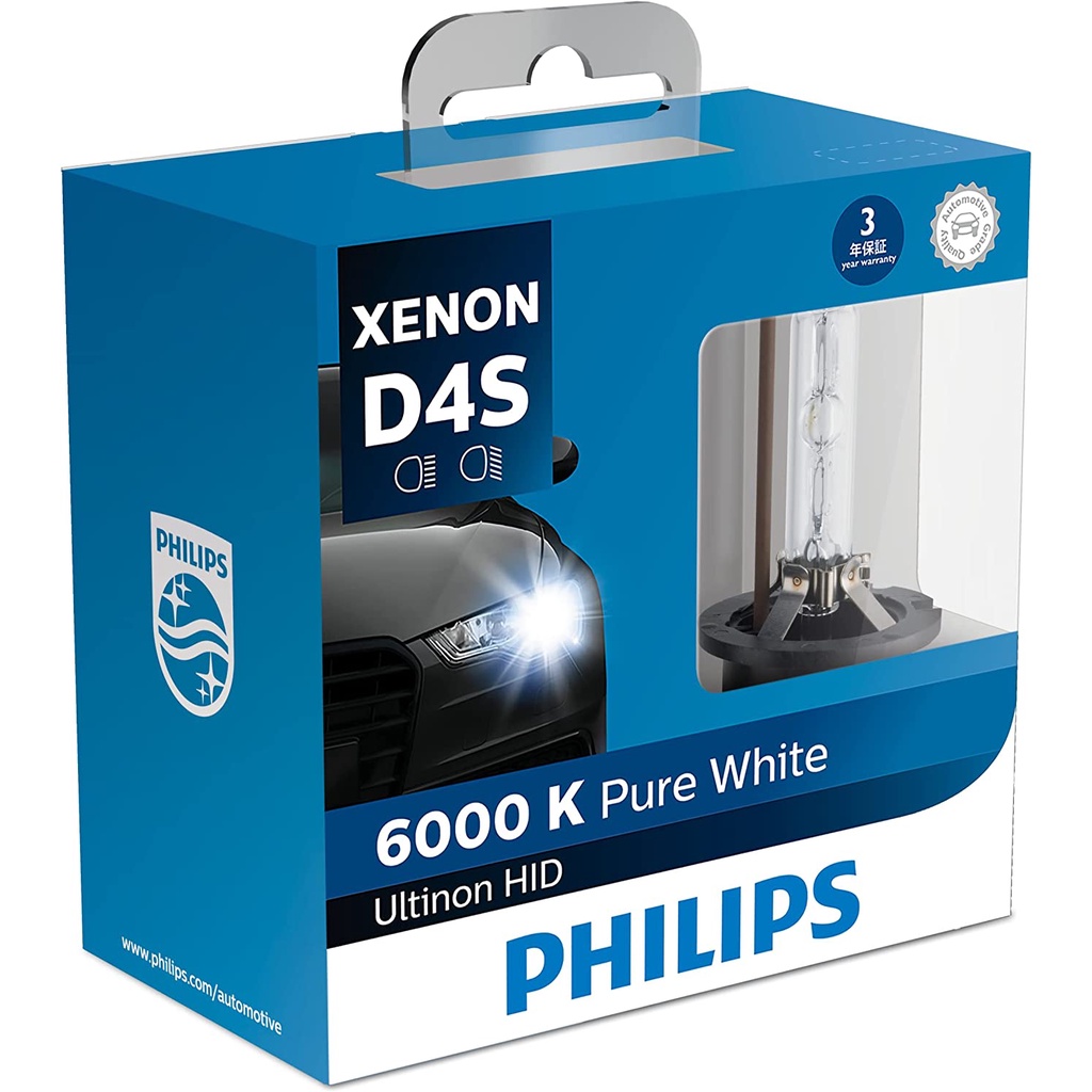（現貨） PHILIPS飛利浦🇩🇪德國製D4S HID燈泡6000K白光 (一組兩顆)