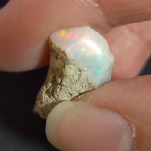 Opal 蛋白石 衣索比亞 澳寶 歐泊 10月誕生石 原石 原礦 礦標 礦石 礦物 金工 寶石-230181