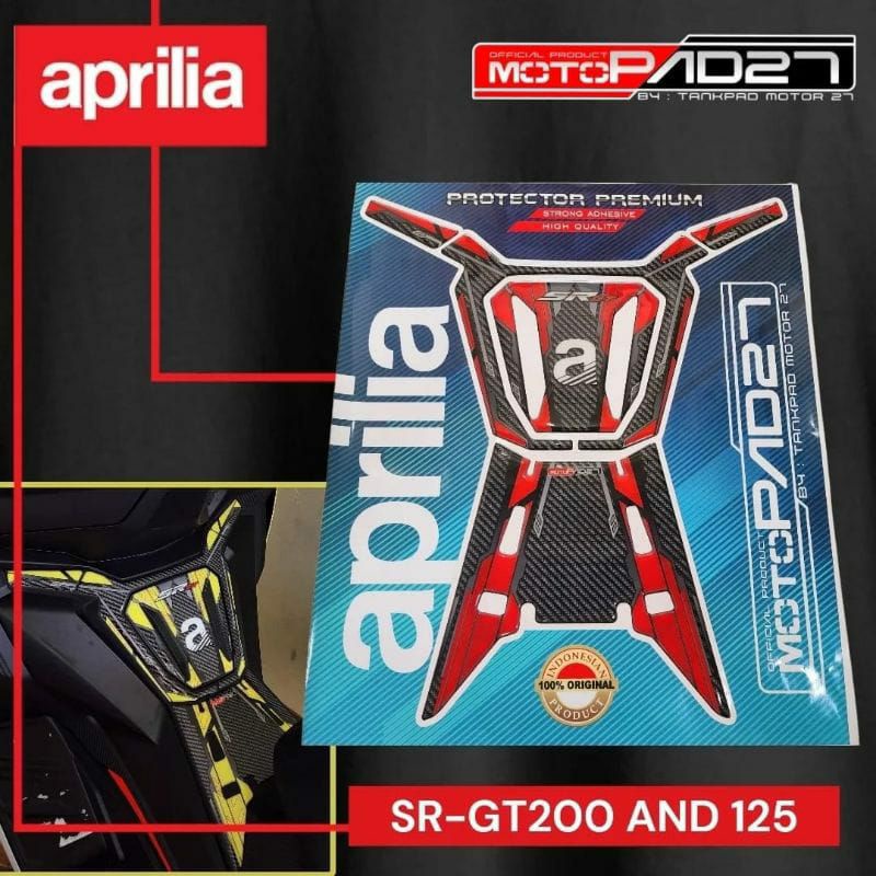 Motopad27 貼紙樹脂甲板墊 Tankpad APRILIA SR-GT 200 Premium