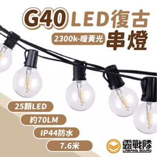 Luying G40 LED復古串燈 塑膠燈串 氣氛燈 場地佈置 美學燈 燈飾【露戰隊】