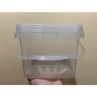 PP材質透明塑膠桶4000ml 透明桶身+提把