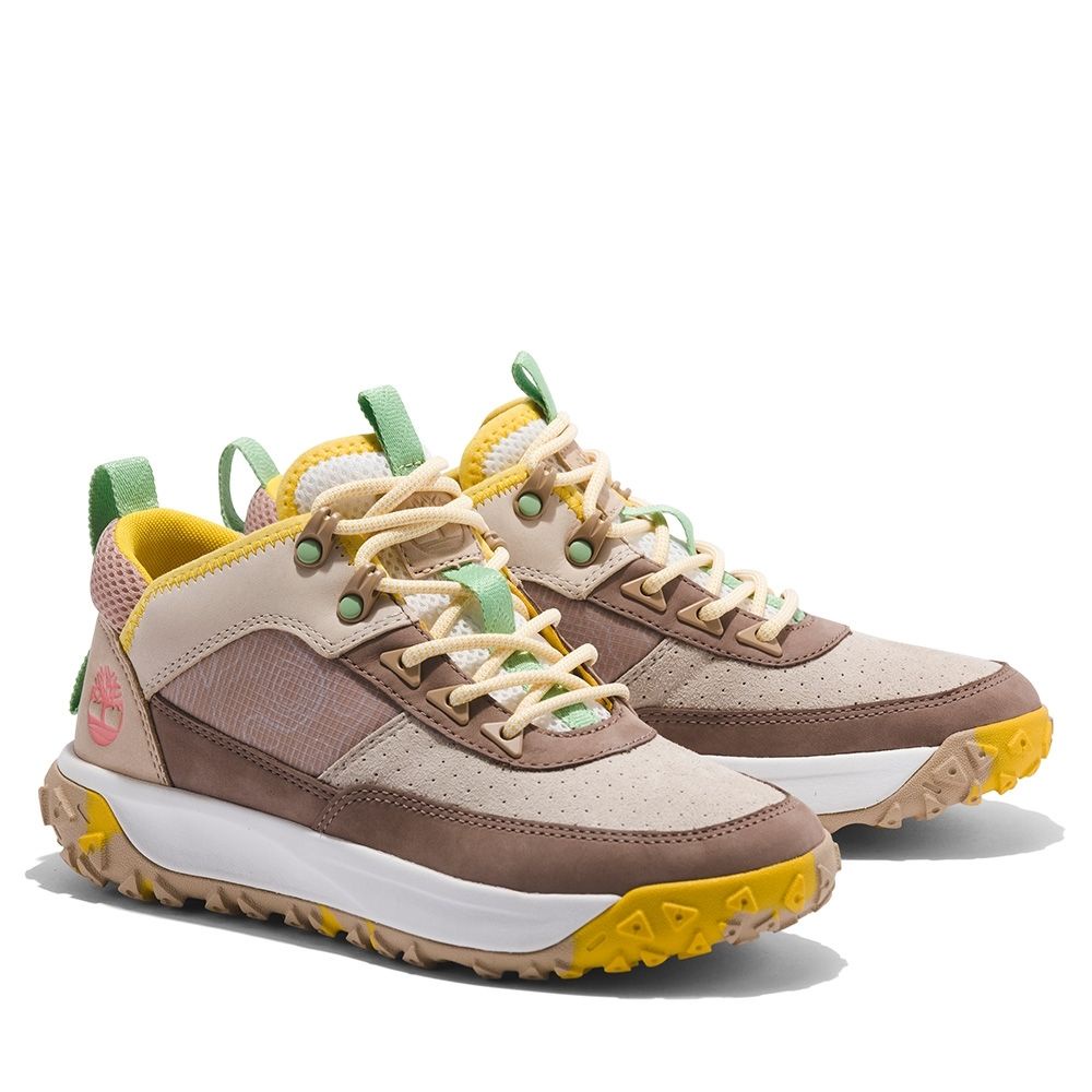 Timberland 女款米色磨砂革GreenStride Motion 6低筒健行鞋|A5Z5M